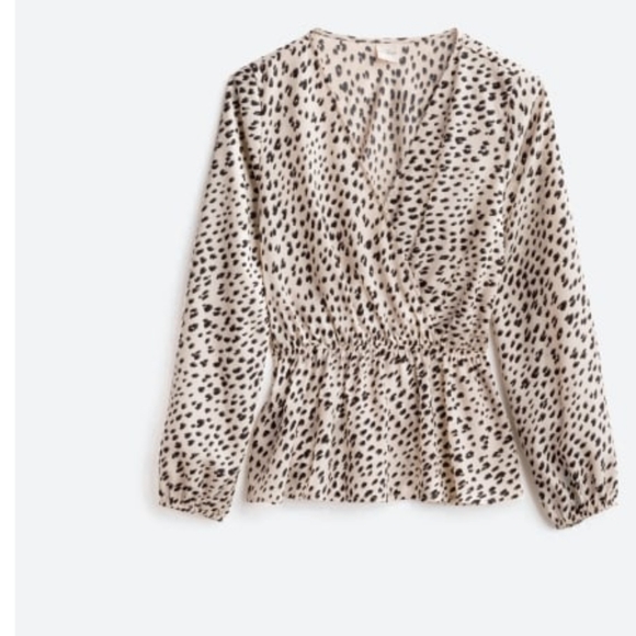 Kaileigh Tops - EUC Animal Print Peplum Blouse